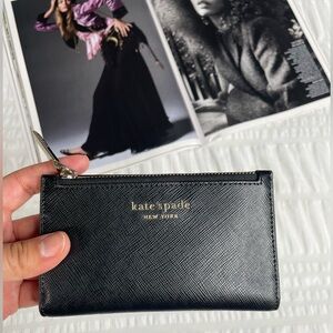 Kate Spade Black and Pink Leather Pouch
